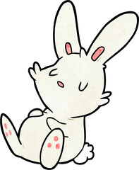 cute cartoon rabbit sleeping