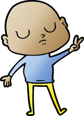 cartoon bald man