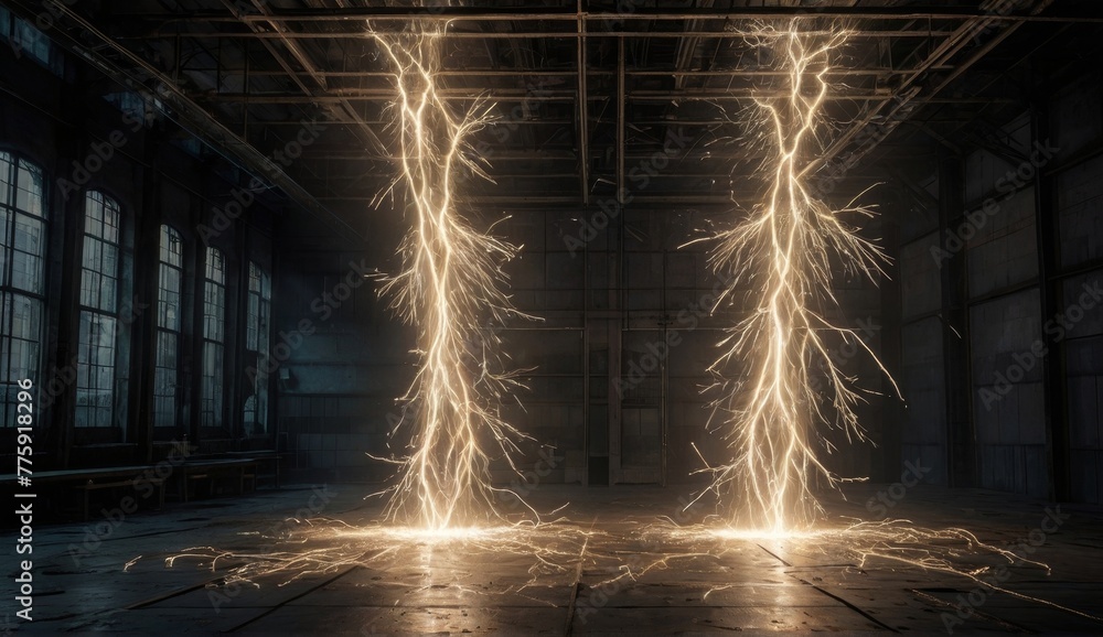 Canvas Prints lightning on room