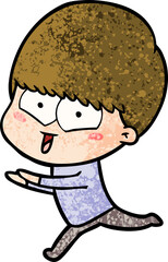 cartoon happy boy