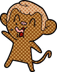crazy cartoon monkey