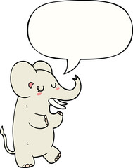 cartoon elephant with speech bubble