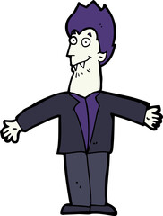 cartoon vampire man