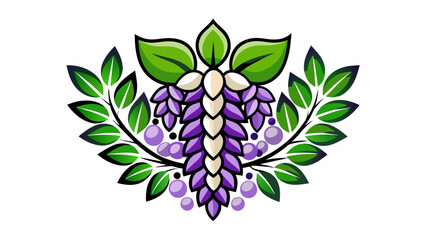 a-picture-of--a--wisteria-logo-icon vector illustration