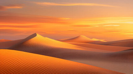 Dramatic Desert Dunes at Sunset Shifting Sands