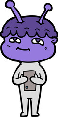 friendly cartoon spaceman