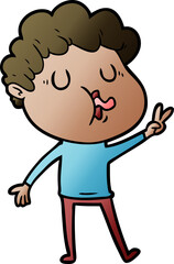 cartoon man singing