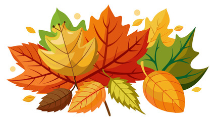 autumn leaves collection vector illustration