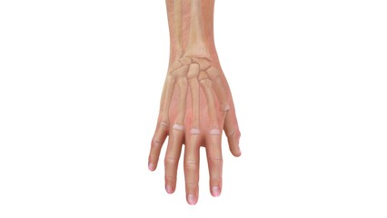 Human hand Metacarpal bones 3d illustration