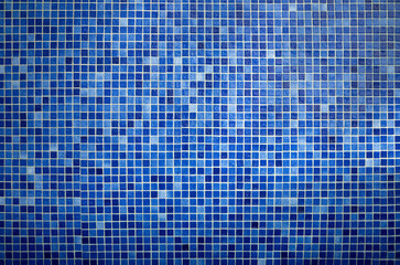 Blue pool small tiles