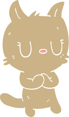 cartoon doodle happy cat