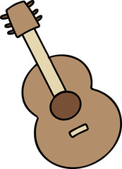 cartoon of an acoustic guitar