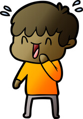 cartoon laughing boy
