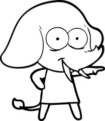 happy cartoon elephant
