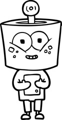 happy cartoon robot