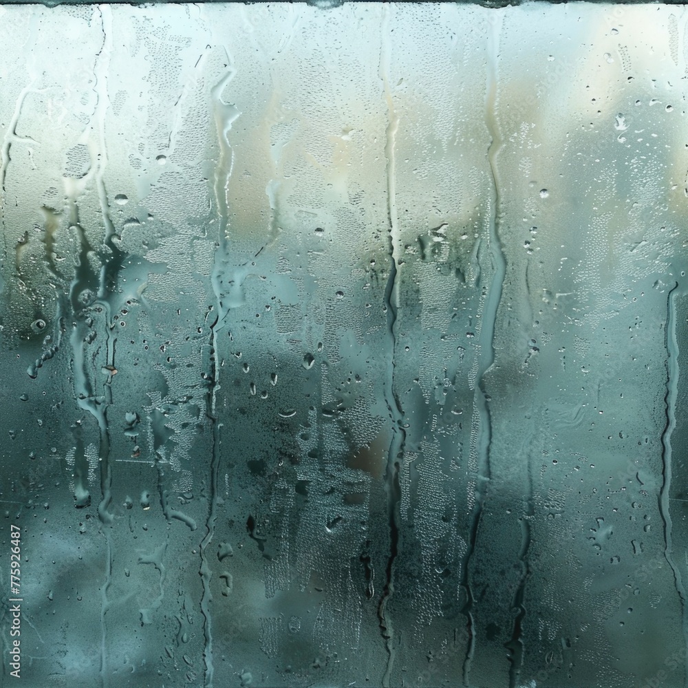 Aufkleber rain drops on window, suitable for weather concepts