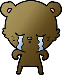 crying cartoon bear