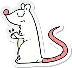 sticker of a cartoon white mouse
