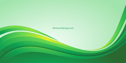 modern abstract green wave background