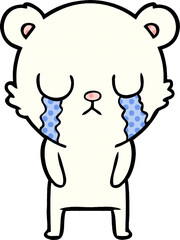crying polar bear cartoon