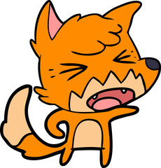 angry cartoon fox