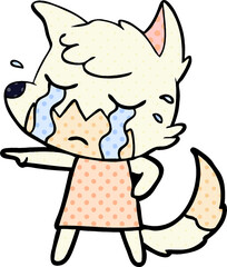 crying fox cartoon