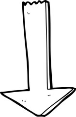 cartoon pointing arrow