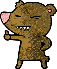 cartoon bear giving thumbs up