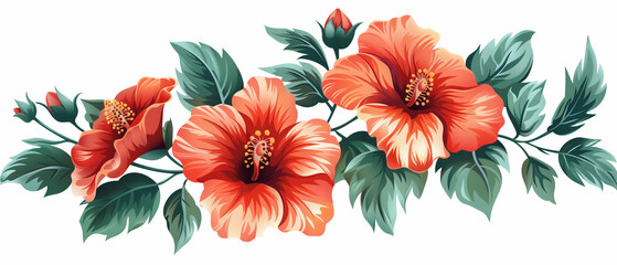 Hibiscus flowers, yellow, tropical climate, collection, romance, color
