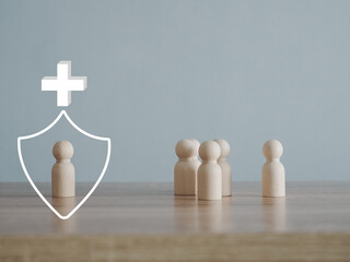 Shield of protection, care and support for the safety of a child or children. Insurance and health or life insurance
