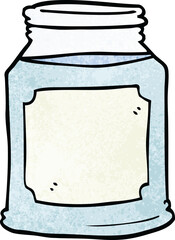 cartoon doodle candle in jar