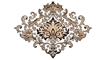set-of-damask-ornamental-elements-elegant-vector illustration