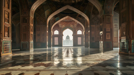 Obraz premium Mughal Era Architecture - Ancient Buildings - Red Brick Structure