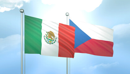 Mexico and Czech Republic Flag Together A Concept of Relations