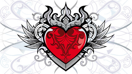 tattoo-heart-vector-illustration