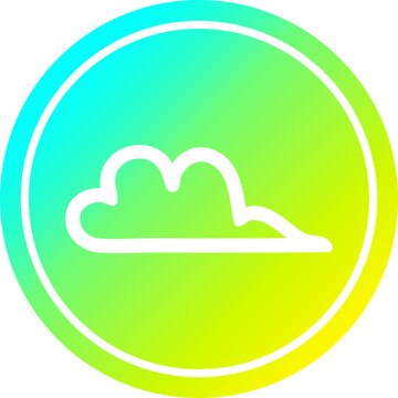 weather cloud circular icon with cool gradient finish