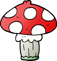 cartoon doodle mushroom