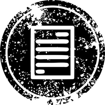 recommend clip art: official document distressed icon symbol