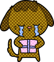 cartoon crying dog