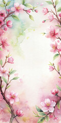 Fototapeta na wymiar background with spring sakura and space for text