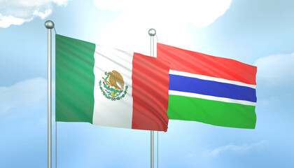 Mexico and Gambia Flag Together A Concept of Relations
