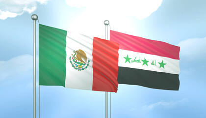Mexico and Iraq Flag Together A Concept of Relations