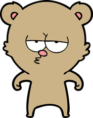 bored bear cartoon