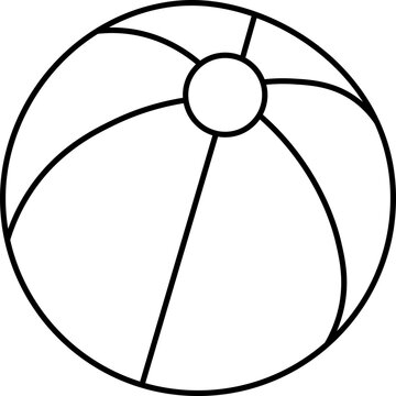 recommend clip art: Beach Ball Outline Graphic Design with Transparent Background and sections