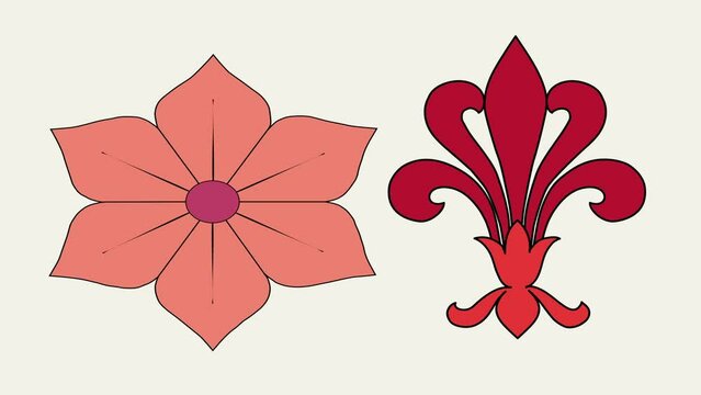 Compound decorative geometrical object animation with various rotations and transitions.