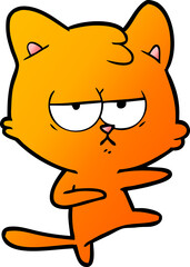 bored cartoon cat