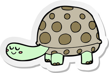 sticker of a cartoon tortoise