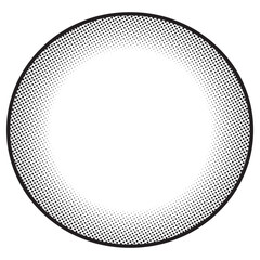 Halftone dots round frame