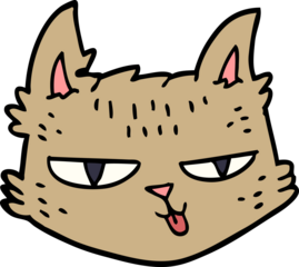 cartoon doodle happy cat