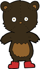 cartoon black bear cub